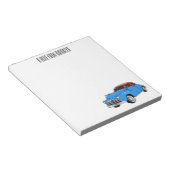 Classic car 1948 cartoon illustration notitieblok (Schuin)