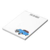 Classic car 1948 cartoon illustration notitieblok (Gedraaid)