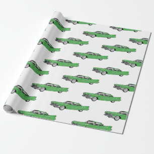 Classic car 1959 cartoon illustration cadeaupapier