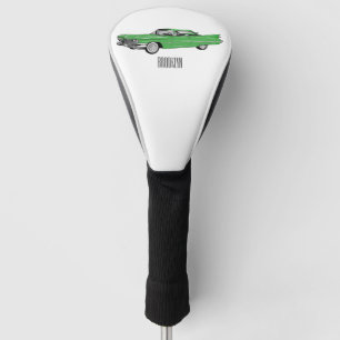 Classic car 1959 cartoon illustration golfheadcover