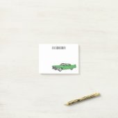 Classic car 1959 cartoon illustration post-it® notes (Op bureau)