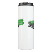 Classic car 1959 cartoon illustration thermosbeker (Achterkant)