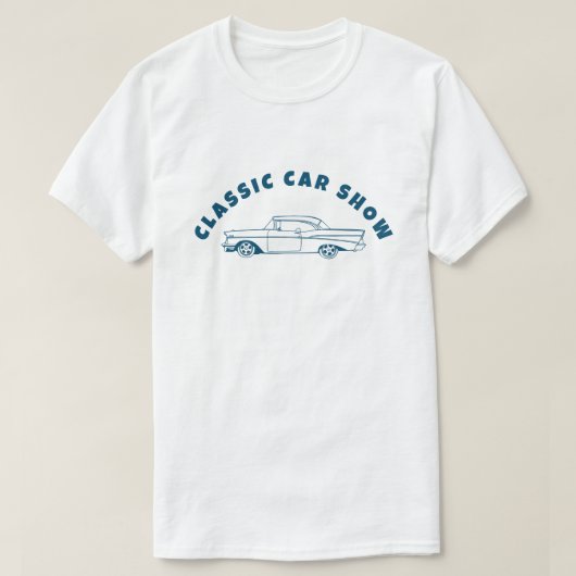 Classic Car 1960s Chevy Bel Air ontwerp T-shirt (Design voorkant)