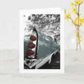 Classic Car 4 Wenskaart Kaart (Gele Bloem)