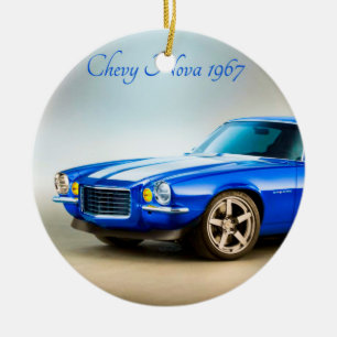 Classic Car afbeelding voor Circle-Ornament Keramisch Ornament