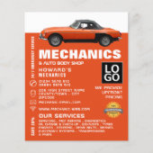 Classic Car, Auto Mechanic & Repairs Adverteren Flyer (Voorkant)