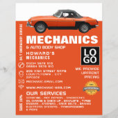 Classic Car, Auto Mechanic & Repairs Adverteren Flyer (Voorkant)