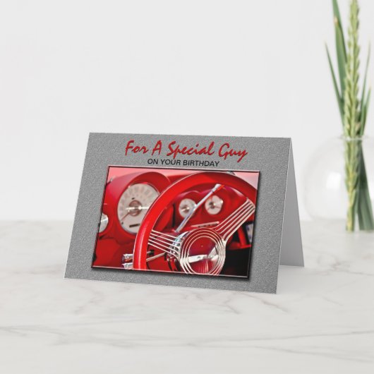 Classic Car Birthday Kaart (Voorkant)