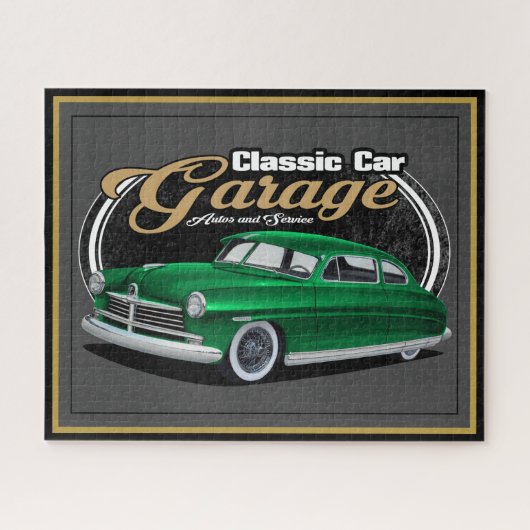 Classic Car Garage Hudson Legpuzzel (Horizontaal)