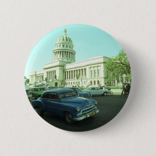 Classic Car Havana Cuba Ronde Button 5,7 Cm