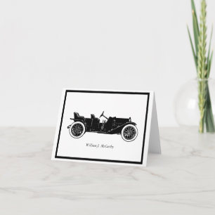 Classic Car Old Auto Travel Custom Gevouwen Notitiekaartje