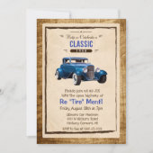 Classic Car  Pensioenuitnodiging Kaart (Voorkant)