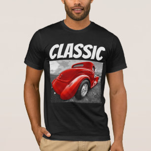 CLASSIC CAR RED HOTROD BIRTHDAY T SHIRTS