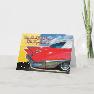 Classic Car Retro Carte Anniversaire