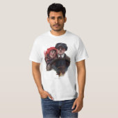 Classic car romantic  winter illustration t-shirt (Voorkant volledig)