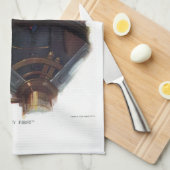 Classic car romantic  winter illustration theedoek (Quarter Fold)