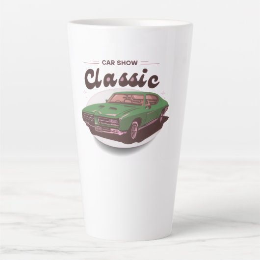 Classic Car Show Latte Mok (Voorkant)