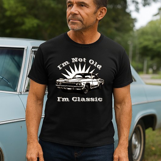  Classic Car Verjaardag Sjabloon T-shirt