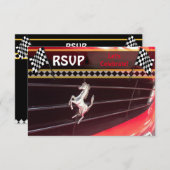 Classic Car Verjaardagsfeest RSVP 2 (Voorkant / Achterkant)