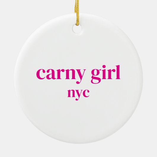 Classic Carny Girl  Keramisch Ornament (Achterkant)