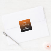Classic Celebration: Happy Birthday Square Sticker (Envelop)