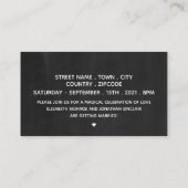 Classic Chalkboard Script, Engagement Party Ticket Informatiekaartje (Achterkant)