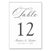 Classic Charcoal Calligraphy Wedding Kaart (Achterkant)