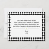 Classic Checkered Maid of Honor Proposal Kaart (Achterkant)