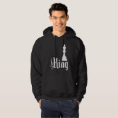 Classic Chess Design king men and womens Hoodie (Voorkant volledig)