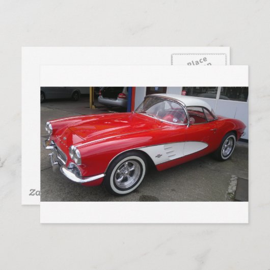 Classic Chevrolet Corvette Briefkaart (Voorkant / Achterkant)