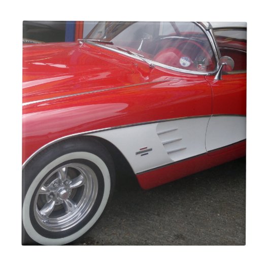 Classic Chevrolet Corvette Tegeltje (Voorkant)