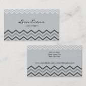 Classic Chevron Pattern Grijs Visitekaartje (Voorkant / Achterkant)