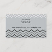 Classic Chevron Pattern Grijs Visitekaartje (Achterkant)