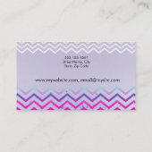 Classic Chevron Pattern Violet Visitekaartje (Achterkant)