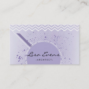 Classic Chevron Pattern Violet Visitekaartje