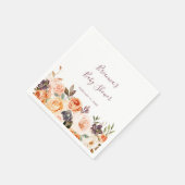 Classic Chic Boho Floral Baby shower Servet (Hoek)