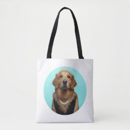 Classic Chic Breakfast Poster Golden Retriever Draagtas