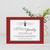 Classic Chic Dinner Party-uitnodigingen Kaart (Staand voorkant)