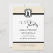 Classic Chic Dinner Party-uitnodigingen Kaart (Voorkant)