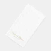 Classic chic gold script aangepaste namen datum br servet (Hoek)