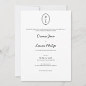 Classic Chic Hand getrokken Lijst bruiloft uitnodi Kaart (Voorkant)