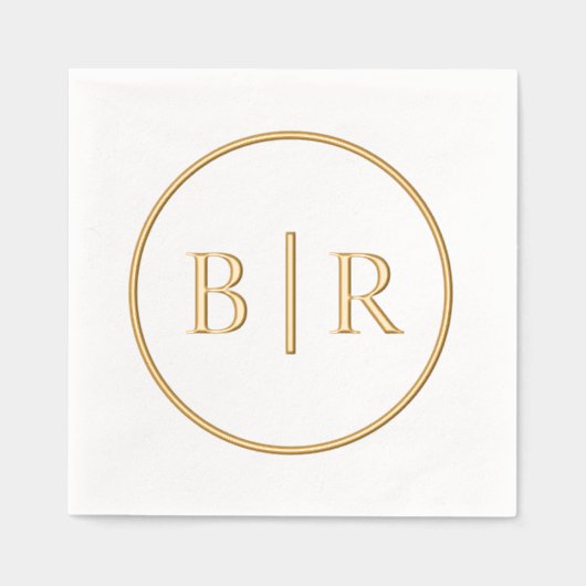 Classic Chic Typographie Style Monogramme (Recto)