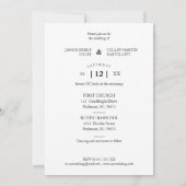 Classic Chic Typography Script Photo Weddenschap Kaart (Achterkant)