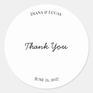 Classic Chic Wedding Favoriete Sticker