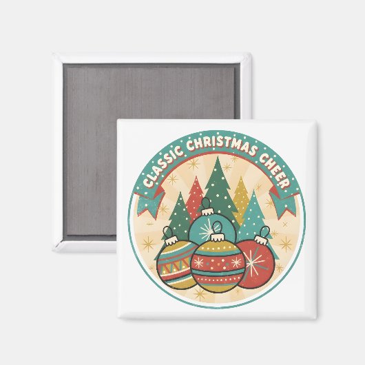 Classic Christmas Cheer Magneet (Voorkant / Achterkant)