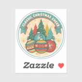 Classic Christmas Cheer Sticker (Vel)