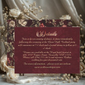 Classic Christmas Chinoiserie Romantic Wedding Informatiekaartje