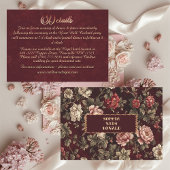 Classic Christmas Chinoiserie Romantic Wedding Informatiekaartje