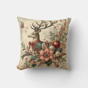 Classic Christmas Deer Sierkussen