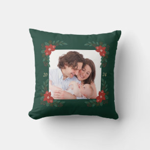 Classic Christmas Floral Lijst Sierkussen